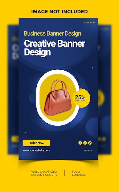 Creative product banner discount template