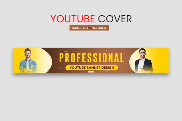 Creativo intestazione professionale linkedin banner per social media e modello di progettazione della copertina del canale youtube