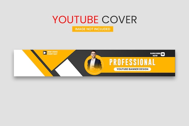 Banner youtube professionale creativo copertina modello psd premium per social media