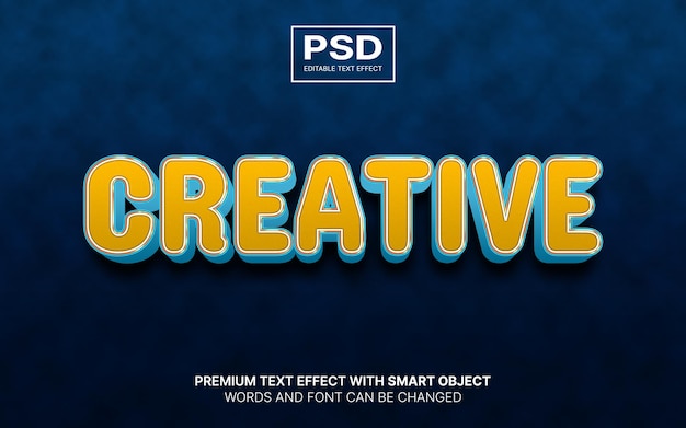 Creative psd editable text effect