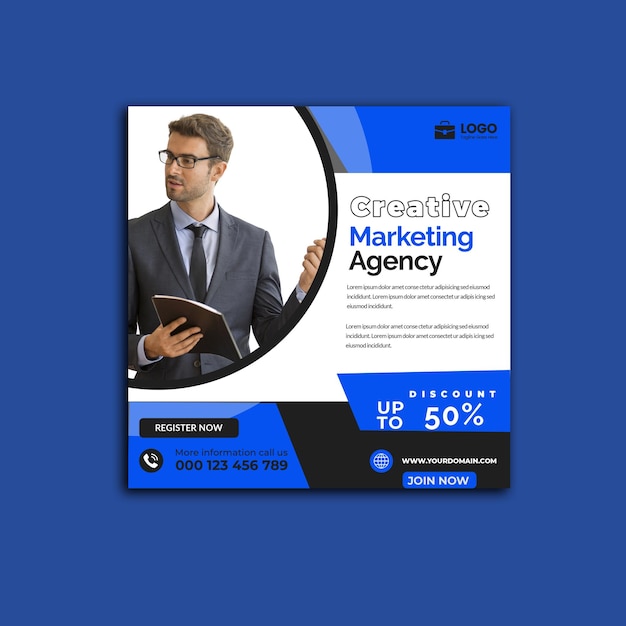 Creative PSD Marketing agency poster