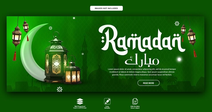 PSD creative ramadan facebook cover art free psd file