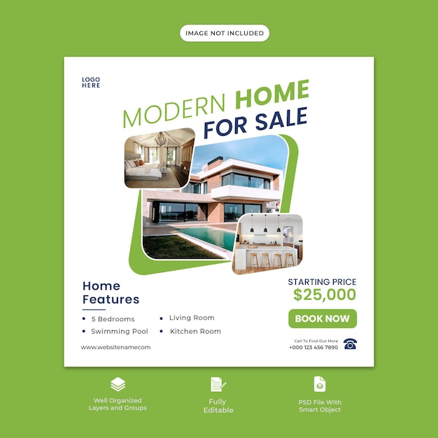 Creative Real Estate social Media Post Design Template