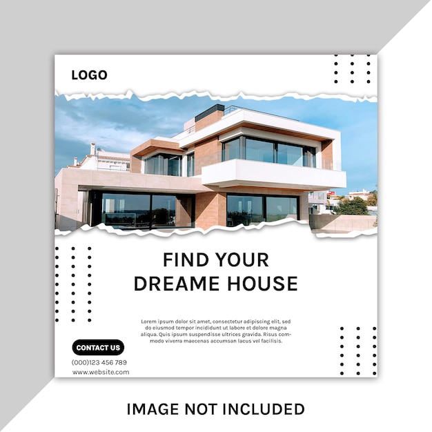 PSD creative real estate social post template