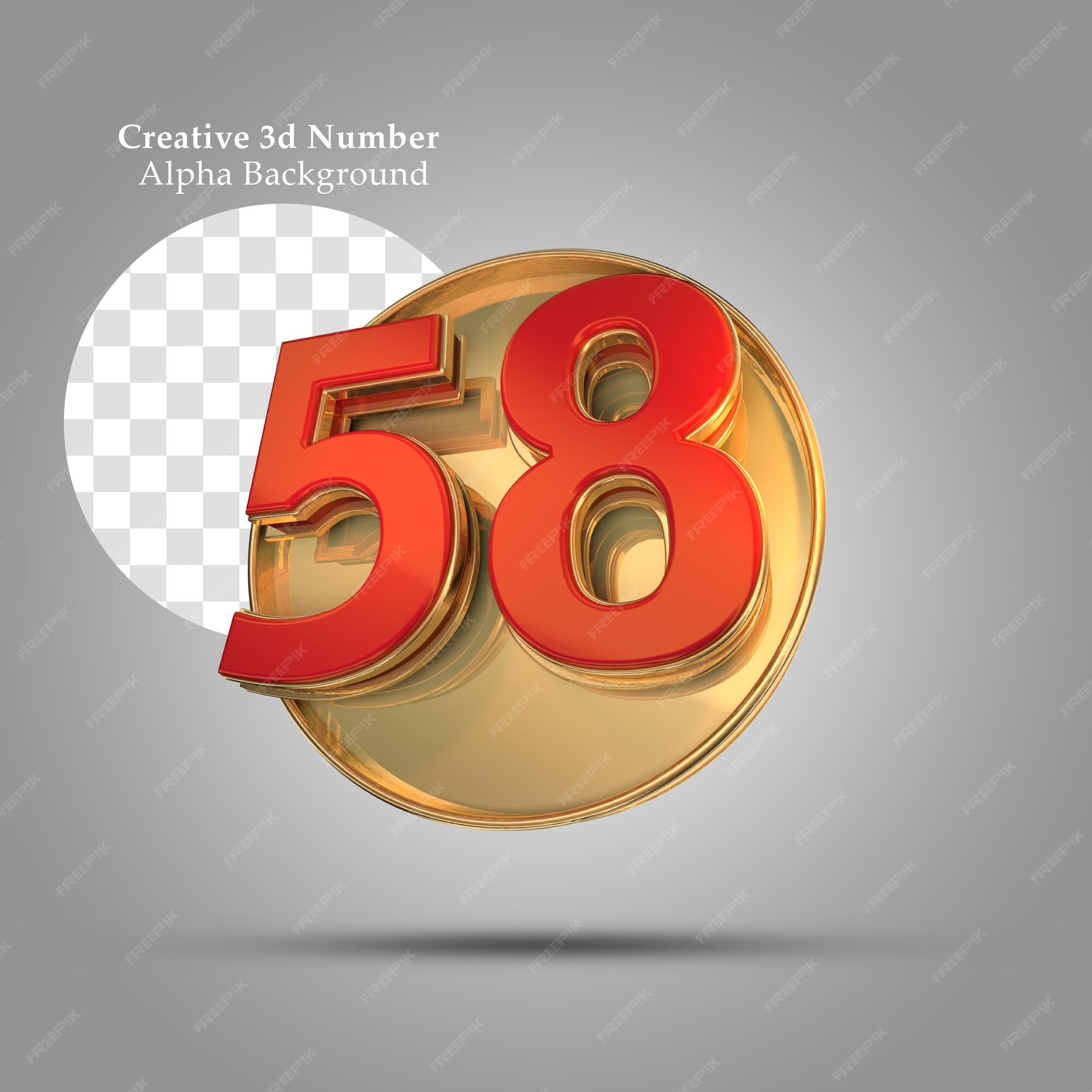 Premium PSD Creative Red 3d Number 58 premium-psd-creative-red-3d-number-58