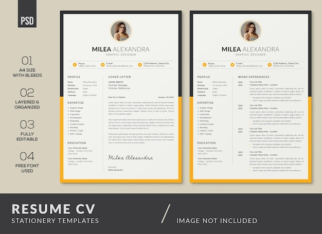 Creative Resume CV Set Templates