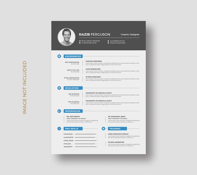 Creative resume cv template design