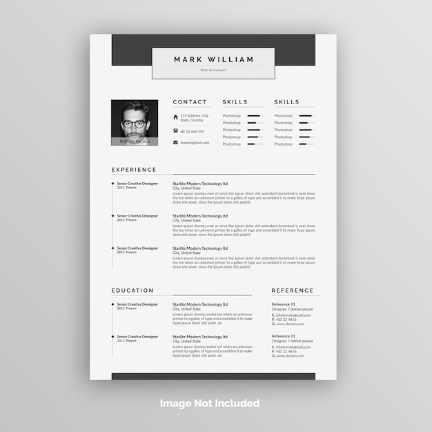 Creative resume or cv template