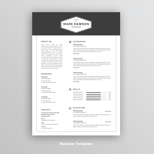 Creative resume or cv template