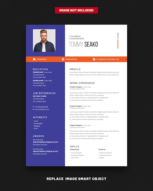 PSD curriculum creativo cv