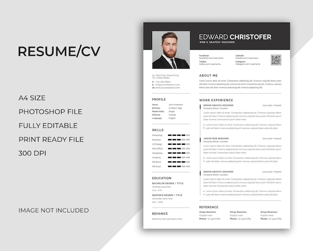 Creative resume design template