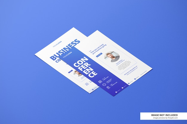 PSD creative resume or flyer mockup