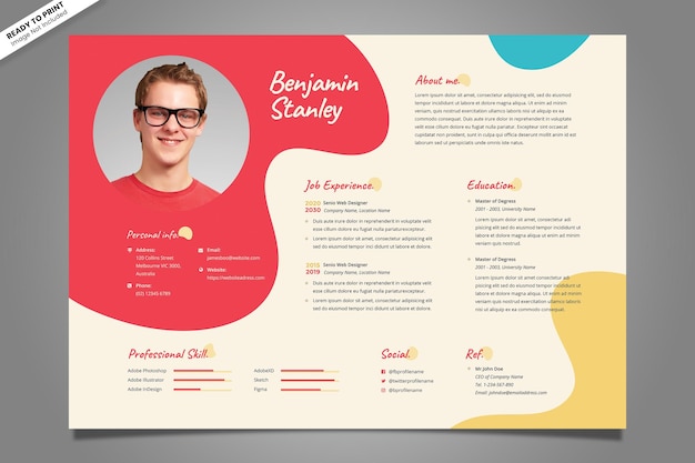 PSD creative resume template