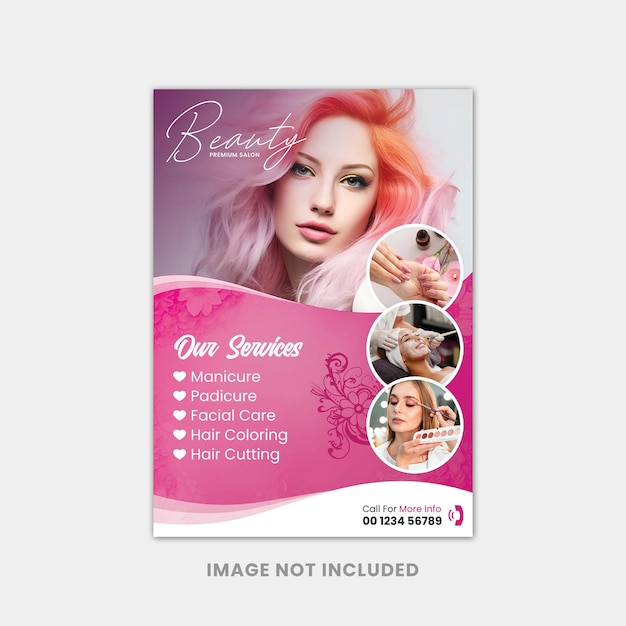 PSD creative salon flyer