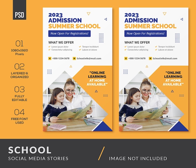 Creative School Social Media Instagram Post Banner Ads