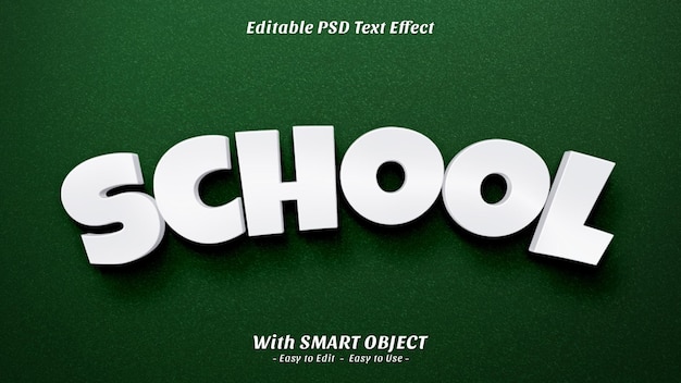 Creative school text style effect