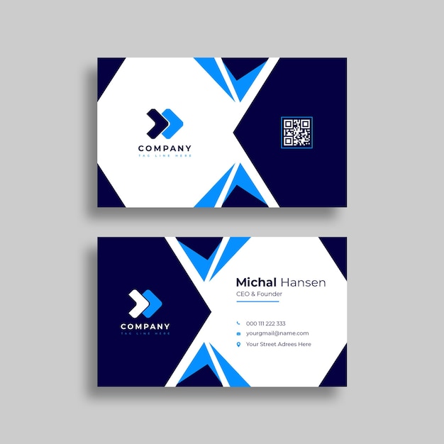 Creative shape design business card template