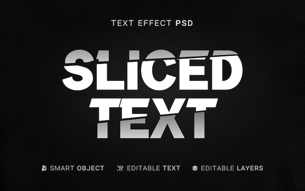 Creative sliced text effect