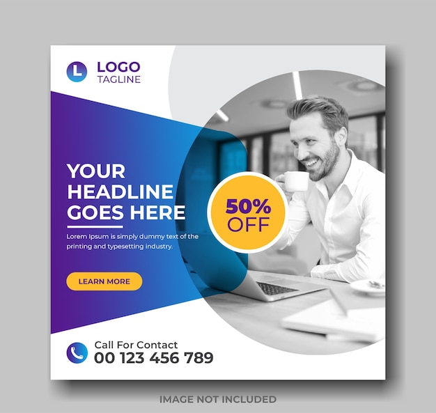 Creative social media digital marketing web banner design