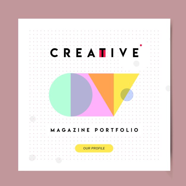 PSD creative social media post template