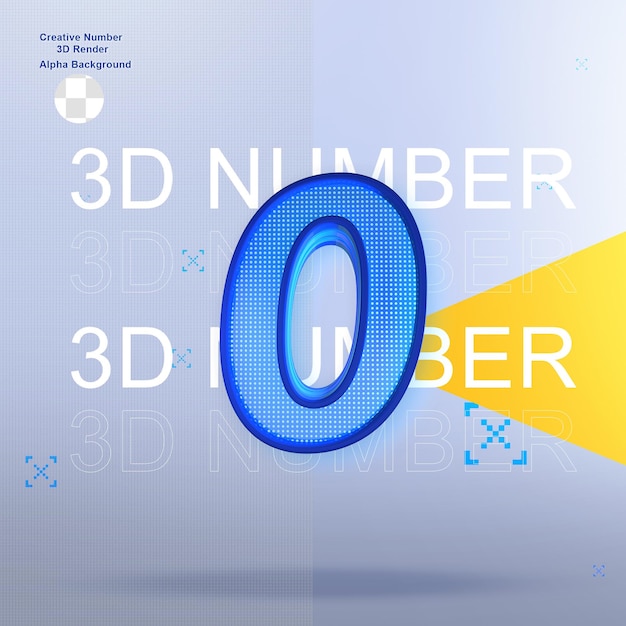 PSD 디자인을 위한 크리에이 티브 스포츠 3d number0 요소