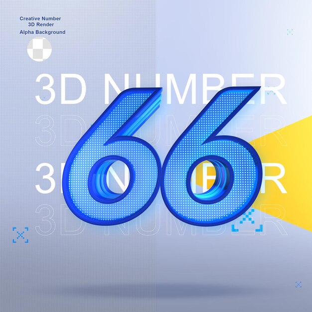 디자인을 위한 크리에이 티브 스포츠 3d Number66 요소