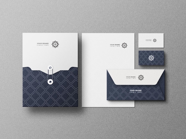 Creative stationery branding mockup