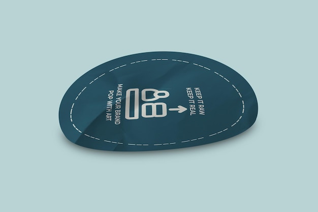 creative sticker professional tag label mockup design template