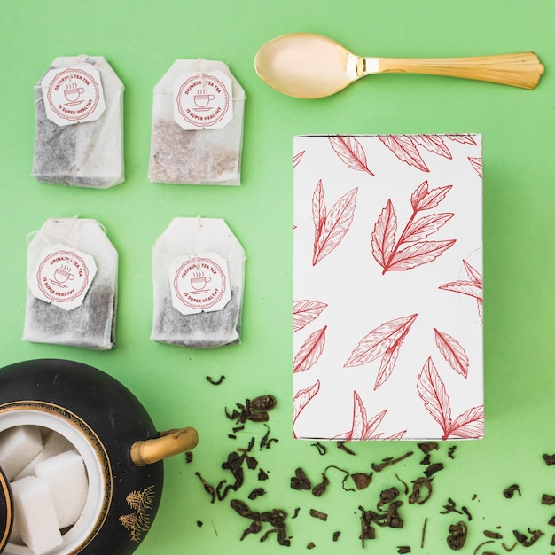 Creative tea mockup