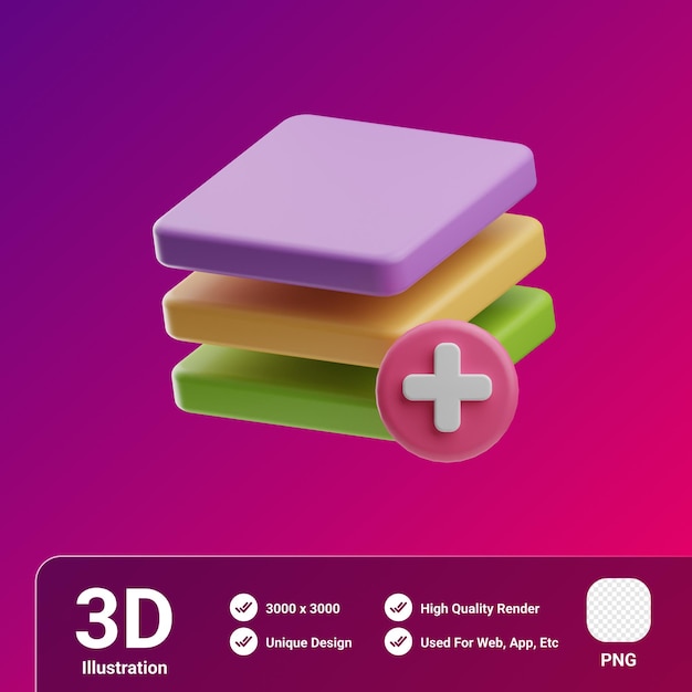 PSD creative tools add layers 3d illustration