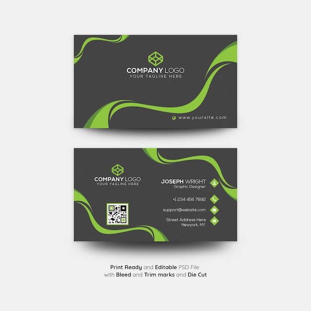 PSD creative and trendy business card template