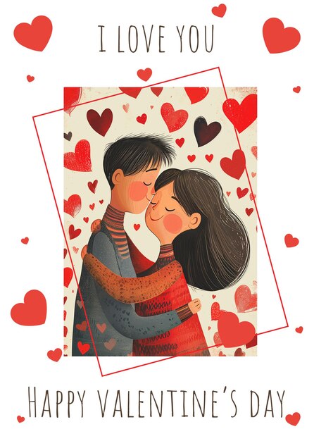 PSD creative valentines day greeting card to gift your love