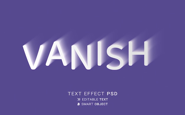 PSD creative vanishing text effect