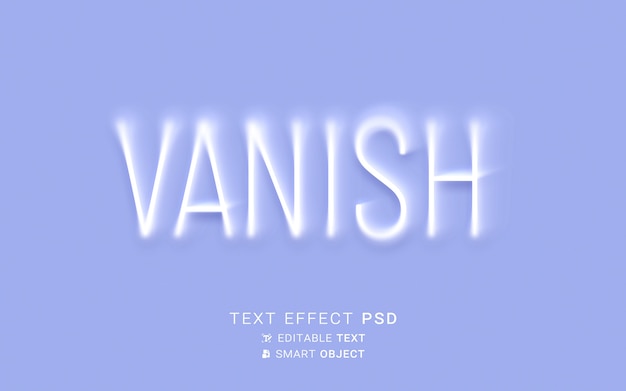 PSD creative vanishing text effect