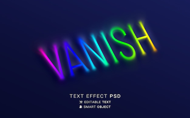 PSD creative vanishing text effect