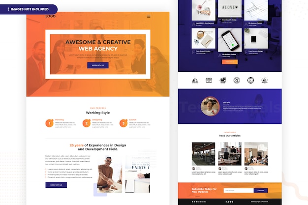 Creative web agency website page template