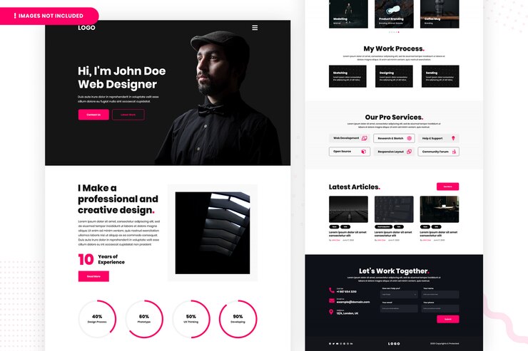 PSD creative weber website page