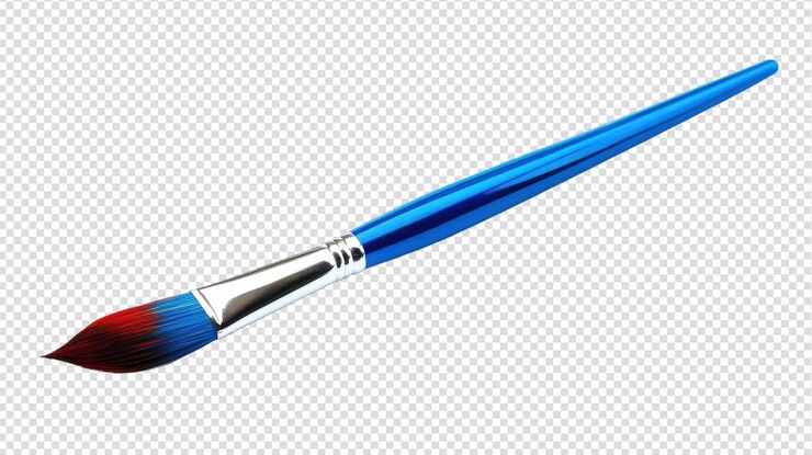 PSD a creative workspace with a single paintbrush featuring a blue handle perfect for artists and hobbyists to inspire imagination and creativity in their projects