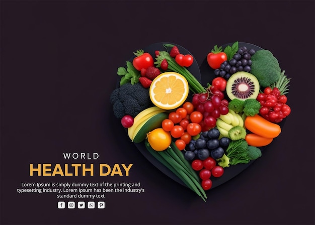 PSD creative world health day banner template