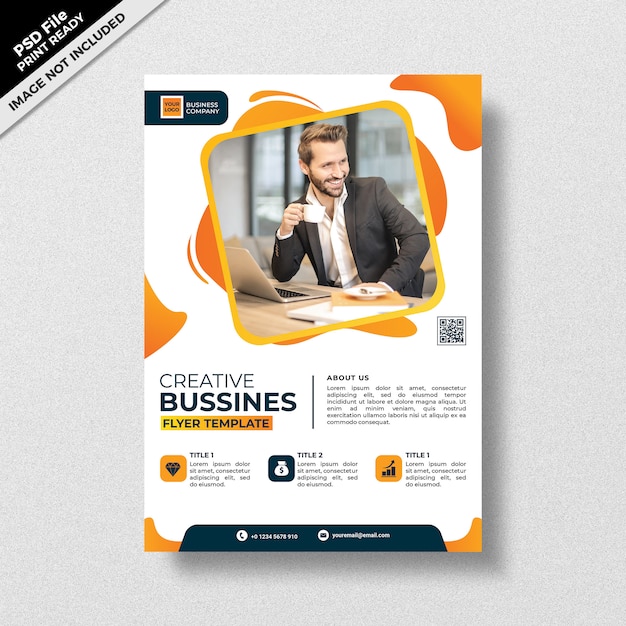 Creative yellow  business flyer template style