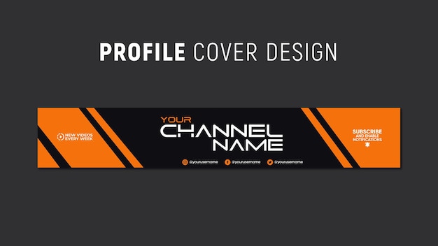 PSD creative youtube banner cover psd template