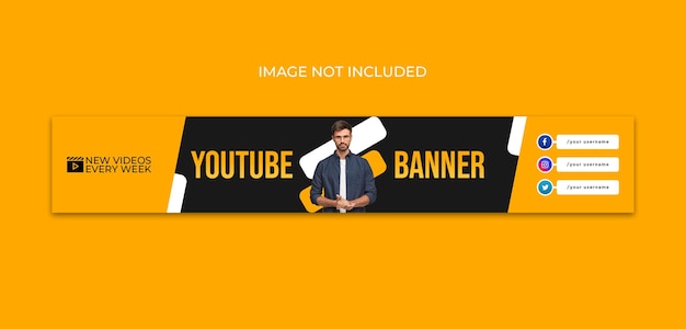 Creative youtube banner cover template