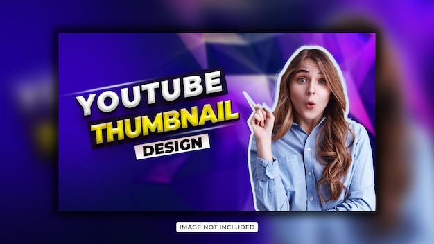 Design creativo di miniature di youtube e design di banner web