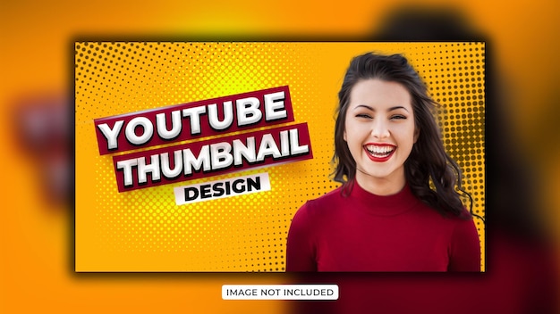 PSD design creativo di miniature di youtube e design di banner web