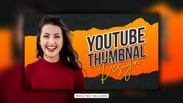 Design creativo di miniature di youtube e design di banner web