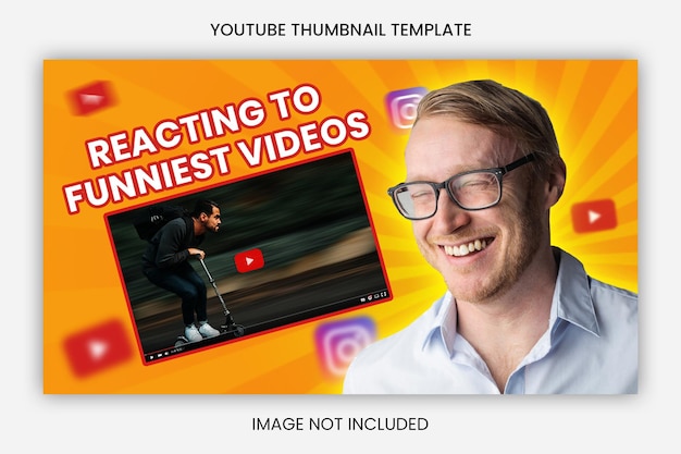 PSD creative youtube thumbnail designs for your channel