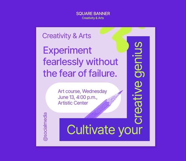 Creativity and arts template design