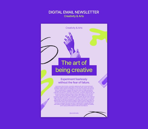 Creativity and arts template design