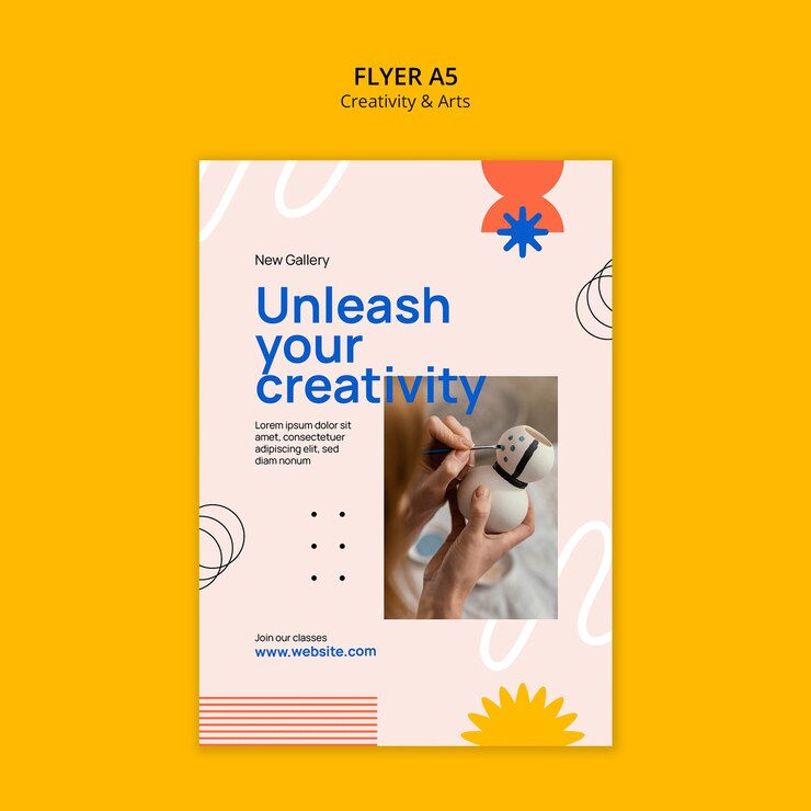PSD creativity and arts template design