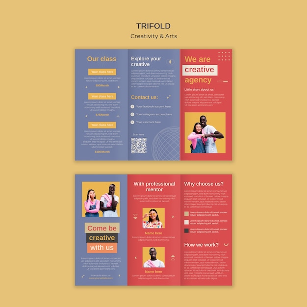 PSD creativity and arts template design